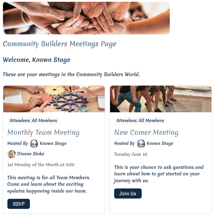 Personalized Resource - Meetings Square